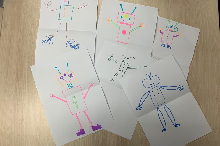 Participants depicted as robots